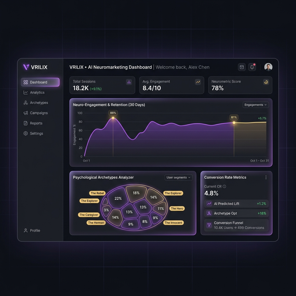 VRILIX Dashboard Mockup
